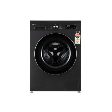 LG 9 kg Front Load, Inverter Direct Drive, 6 Motion DD, WiFi Enabled, Steam, Platinum Black, 5 Star (FHB1209Z4B)-0