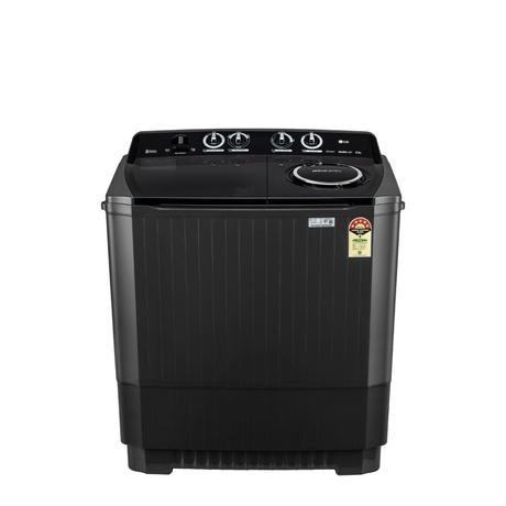 LG 8.5 kg Semi Automatic, Roller Jet Pulsator + Soak, Wind Jet Dry, 3+1 Wash Programs, Lint collector, Black (P8535SLMZ)-0