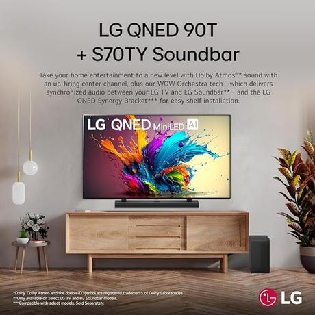 LG S70TY 3.1.1 Channel, 400 W Perfect TV Matching Soundbar, Dolby Atmos, Wow Orchestra & Wow Interface, AI Sound Pro, Rear Speaker Ready, Wireless Subwoofer, Black-3