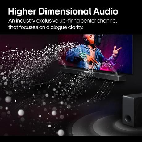 LG S70TY 3.1.1 Channel, 400 W Perfect TV Matching Soundbar, Dolby Atmos, Wow Orchestra & Wow Interface, AI Sound Pro, Rear Speaker Ready, Wireless Subwoofer, Black-4