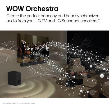 LG S70TY 3.1.1 Channel, 400 W Perfect TV Matching Soundbar, Dolby Atmos, Wow Orchestra & Wow Interface, AI Sound Pro, Rear Speaker Ready, Wireless Subwoofer, Black-6