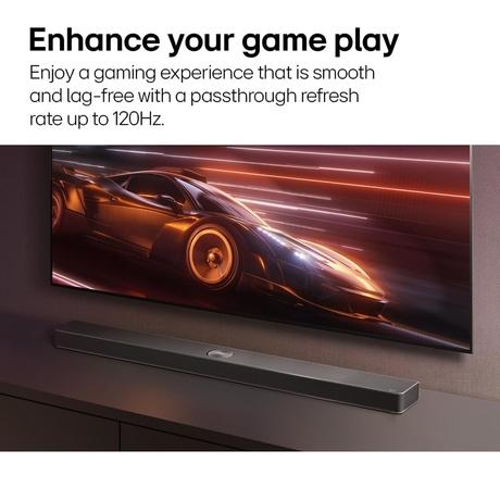 LG S70TY 3.1.1 Channel, 400 W Perfect TV Matching Soundbar, Dolby Atmos, Wow Orchestra & Wow Interface, AI Sound Pro, Rear Speaker Ready, Wireless Subwoofer, Black-8