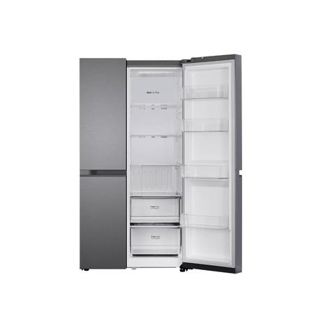 LG 650 L 3-Star Convertible Side-by-Side Refrigerator with Multi-Air Flow & Smart Diagnosis, Dazzle Steel, GL-B257JDS3-7