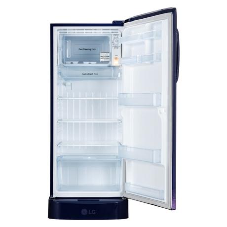 LG GL-D241ABMU 224 L 5 Star Direct Cool Single Door Refrigerator with Base Stand Drawer, Blue Marvel-4