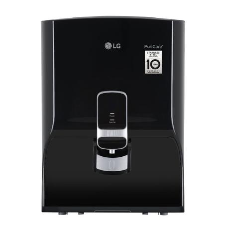 LG WW131NF 8 L Water Purifier, RO + Dual Protection Airtight Stainless Steel Tank, Digital Sterilizing Care, Premium Black, Wall Mount-0