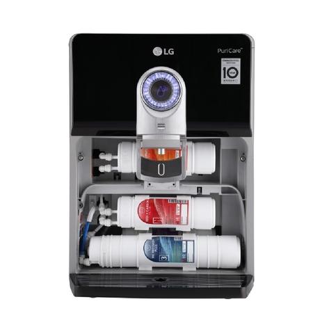 LG WW184ETB 8 L Water Purifier, RO + In Tank UV + UF + Mineral Booster + SS Tank, 2-in-1 Care, Digital Sterilizing Care, Premium Black, Wall Mount/Counter Top-1