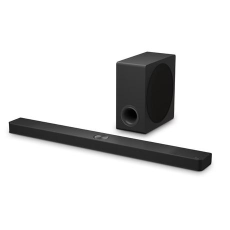 LG S90TY Smart Sound Bar, 570 W, 5.1.3 Channels, Dolby Atmos and DTS Surround Soundbar, Wide Connectivity, Bluetooth, USB, Optical Input, Black-0