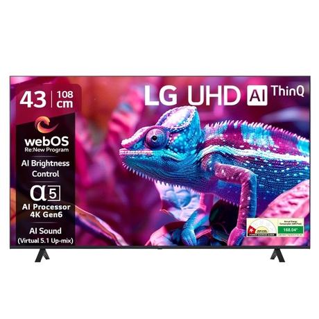 LG 109.2 cm (43 inch) 4K UHD SMART LED TV, 43UR75006LC-0