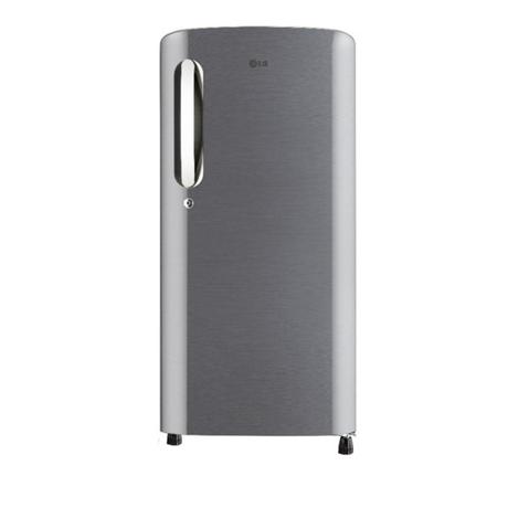 LG 185 L 3 Star Fruit & Vegetable Basket Single Door Direct Cool Refrigerator with Smart Inverter Compressor, Anti Bacterial Gasket, Shiny Steel, GLD1936YAPZB-0