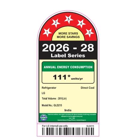 LG 201 L 5 Star Single Door Direct Cool Refrigerator with Smart Inverter Compressor Base Stand Drawer, Scarlet Lotus, GLD2156ZHSL-2