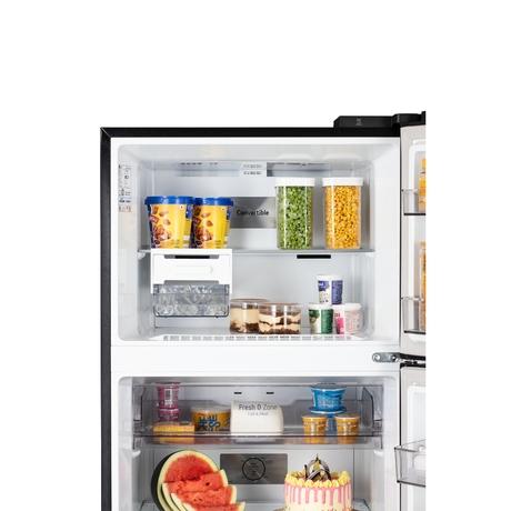 LG, GLT4026SNBM, 398 L, 2 Star, Wi-Fi Convertible, Double Door Refrigerator, Black Mirror-6