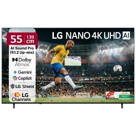LG NANO NU885 Series 139.7 cm (55 inch) Nanocell Ultra HD webOS TV, 55NU885BPLA, Black-0