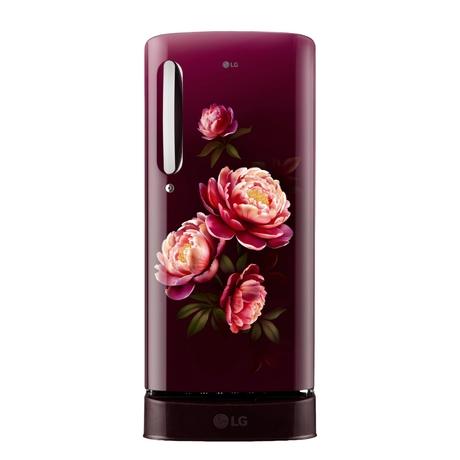 LG 185L 5 Star Direct Cool Base Stand Drawer Smart Inverter Compressor Single Door Refrigerator, Wine Glory, GLD1956ZAWG-0