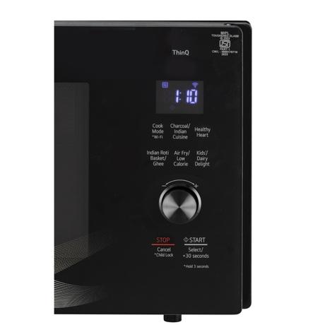LG 28 L Convertible Microwave Oven with Air Fry, Charcoal Lighting Heater, 331 Auto Cook Menu Powered by Thinq, MJEN286UHWF, Black-9