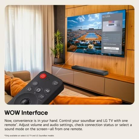 LG S40TR Soundbar with Dolby digital and Rear Surround Speakers 4.1 Channel, Perfectly Matches the 101.6 cm (40 inch) & above TV, Auto Power, True Wireless connectivity, Wow Orchestra-2