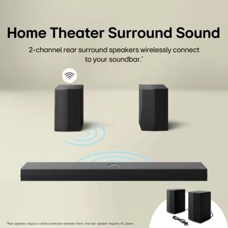 LG S40TR Soundbar with Dolby digital and Rear Surround Speakers 4.1 Channel, Perfectly Matches the 101.6 cm (40 inch) & above TV, Auto Power, True Wireless connectivity, Wow Orchestra-4