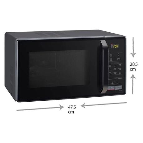 LG MC2146BV 21L Convection Microwave Oven, 151 Auto Cook Menu, Black-1