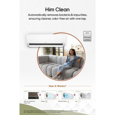 LG 1.5 Ton 5 Star Inverter Split Air Condition, AS-Q19CNZE1 (Basic, 6-In-1 Ai Convertible, Diet Mode+, Viraat Mode, 4 Way, Him Clean)-7
