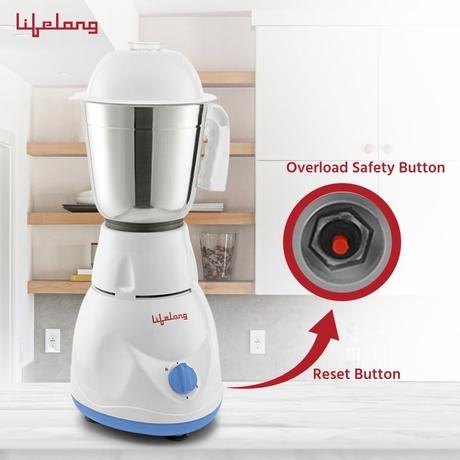 Lifelong Maxo LLMG21 500 Watts, 3 Jar Mixer Grinder-3