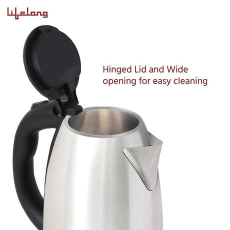LifeLong 1.5 Litres 1500 Watts Electric Kettle, LEK04 with Auto-Switch Off Feature, Black-3