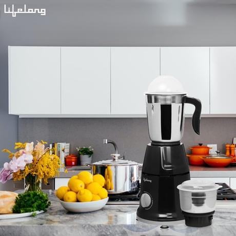 Lifelong Duos 500W 2 Jars Mixer Grinder, Overload Protection, Anti-Skid Feet,LLMG93, Black-4