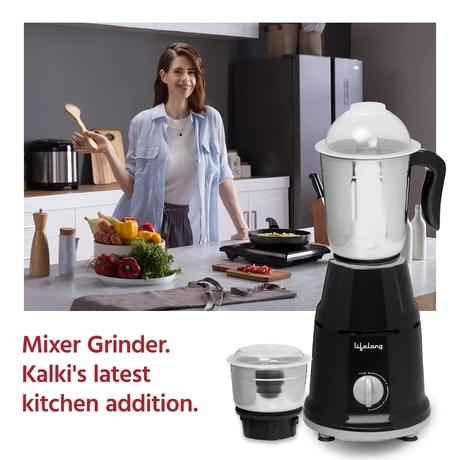 Lifelong Duos 500W 2 Jars Mixer Grinder, Overload Protection, Anti-Skid Feet,LLMG93, Black-6