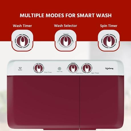 Lifelong 7Kg Top Load Semi-Automatic Washing Machine, LLSWM70D-3