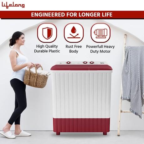 Lifelong 7Kg Top Load Semi-Automatic Washing Machine, LLSWM70D-4