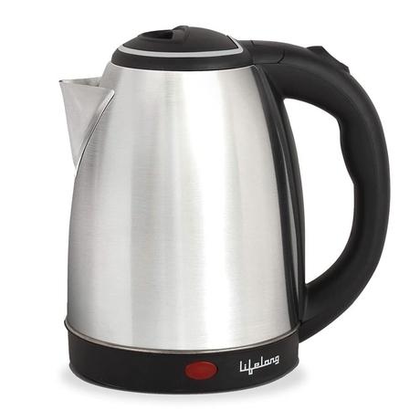 Lifelong 1.5L 1500W Stainless Steel Electric Kettle, Over-Heating Safety Protection, LLEK15, Silver-0