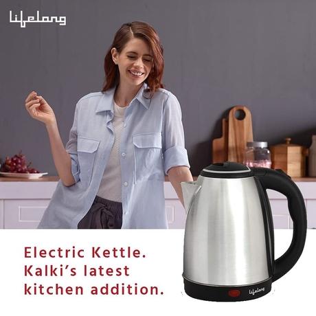 Lifelong 1.5L 1500W Stainless Steel Electric Kettle, Over-Heating Safety Protection, LLEK15, Silver-1