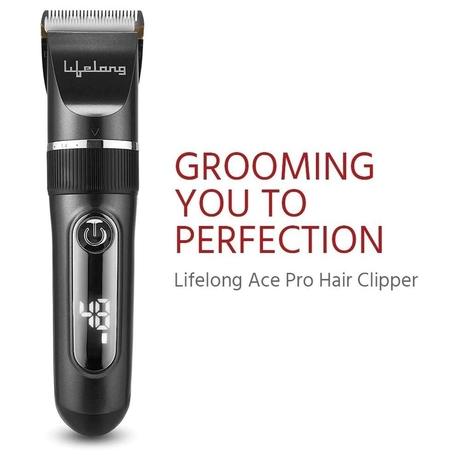 Lifelong Hair & Beard Trimmer LLPCM17 With 3hr Runtime,6 Combs (3mm - 12mm) & Digital Display (Grey)-6