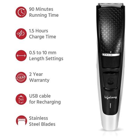 Lifelong Beard Trimmer With Quick Charge (1.5 Hrs), 90 Mins Run-time, 20 Length Settings (LLPCM19)-1