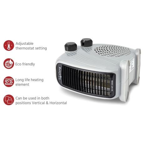 Lifelong Flare-X LLFH11 Fan-Based Room Heater with Over Heat Protection, White-2