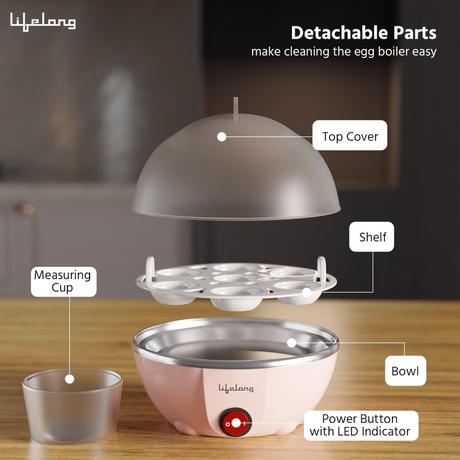 Lifelong Egg Boiler, Pink, LLEEB09-3