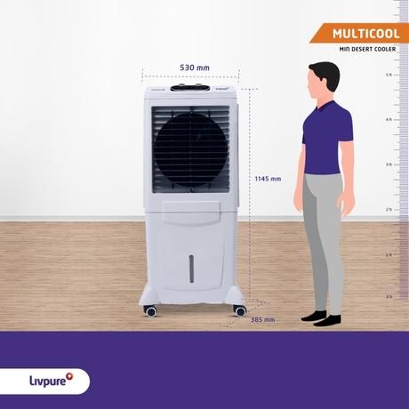 Livpure Multicool 60L Desert Air Cooler with 3000 CMH Air delivery, 60 Litres, White-5