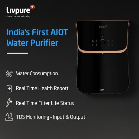 Livpure LOTIER-AIOT 6.5 L RO + UV Water Purifier, Black-1