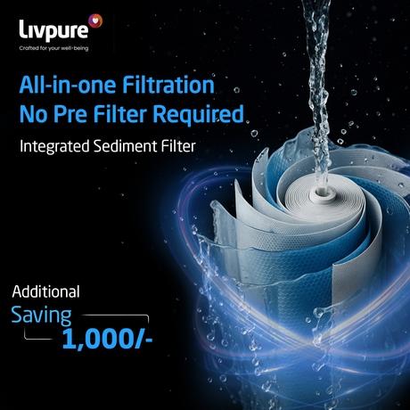 Livpure LOTIER-AIOT 6.5 L RO + UV Water Purifier, Black-5
