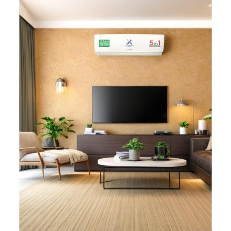 Lloyd 1 Ton 3 star 5 in 1 Convertible Inverter split AC GLS12I3FWBBV (PM 2.5 Filter, 4 way swing, Cools at 52 degree C, 100 percent copper, wifi ready, Turbo Cool, Golden Fin Evaporator, 2023 launch)-1