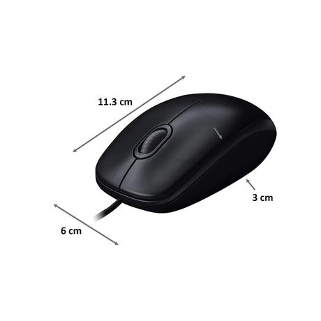Logitech M90 USB 2.0 Ambidextrous Optical Wired Mouse with 1000 DPI Optical Tracking-2
