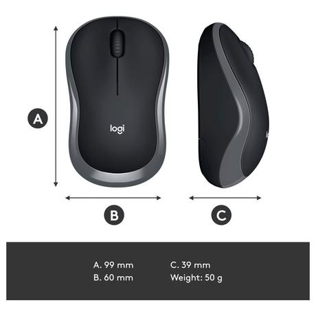 Logitech M186-GR Wireless Mouse-8
