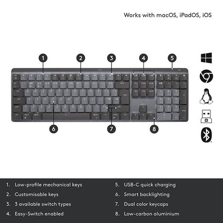 Logitech Master Series Mx Mechanical Wireless Keyboard-5