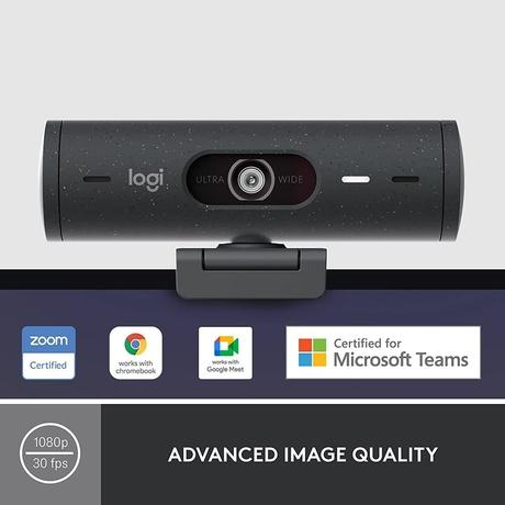 Logitech Brio 500 Full HD 1080p Webcam, Graphite-1