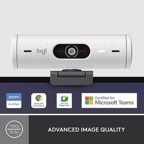 Logitech Brio 500 Full HD 1080p Webcam, White-1