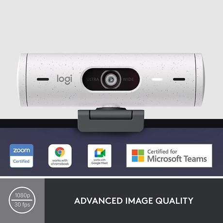 Logitech Brio 500 Full HD 1080p Webcam, White-1