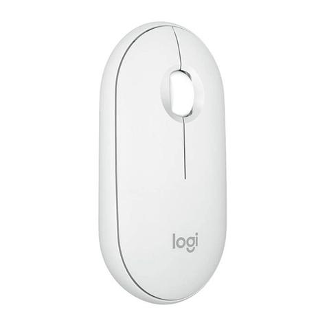 Logitech Pebble Mouse 2 M350s Slim Bluetooth Wireless Mouse, White-0