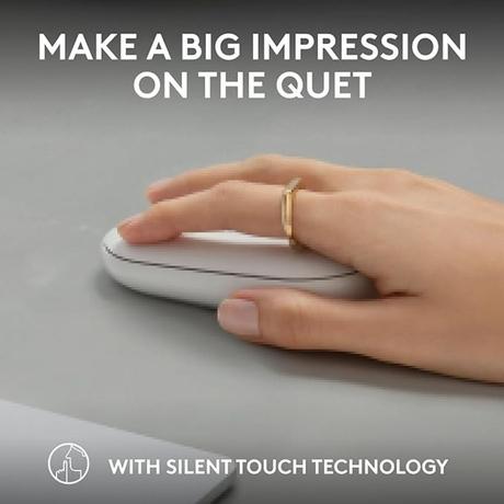 Logitech Pebble Mouse 2 M350s Slim Bluetooth Wireless Mouse, White-4