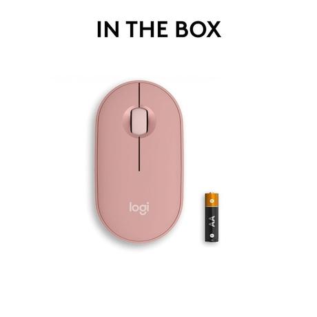 Logitech Pebble Mouse 2 M350s Slim Bluetooth Wireless Mouse, Rose-8