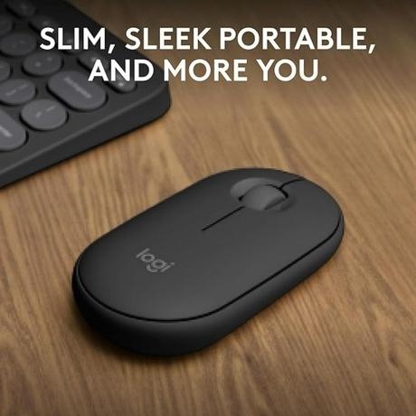 Logitech Pebble Mouse 2 M350s Slim Bluetooth Wireless Mouse, Graphite-1
