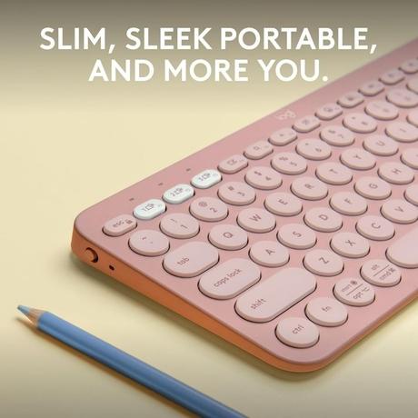 Logitech K380s Pebble Keys 2 Multi-Device Bluetooth Wireless Keyboard, Rose-2