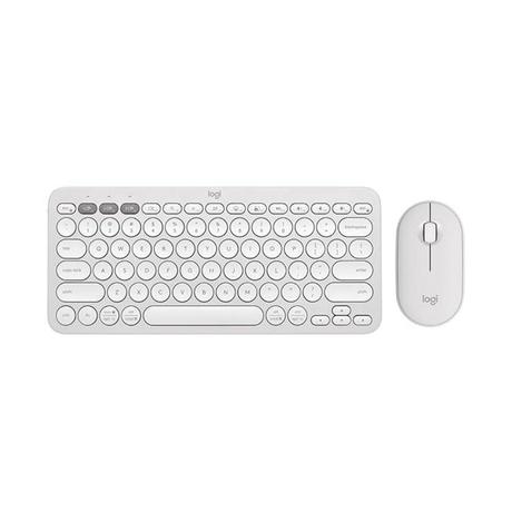 Logitech Pebble 2 Combo, Wireless Keyboard and Mouse, Tonal White-0